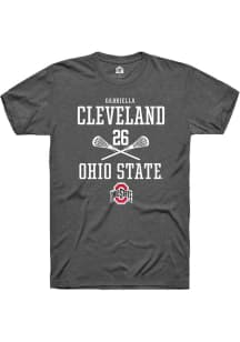 Gabriella Cleveland  Ohio State Buckeyes Dark Grey Rally NIL Sport Icon Short Sleeve T Shirt