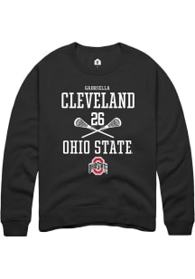 Gabriella Cleveland  Rally Ohio State Buckeyes Mens Black NIL Sport Icon Long Sleeve Crew Sweats..