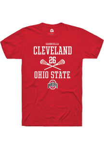 Gabriella Cleveland  Ohio State Buckeyes Red Rally NIL Sport Icon Short Sleeve T Shirt