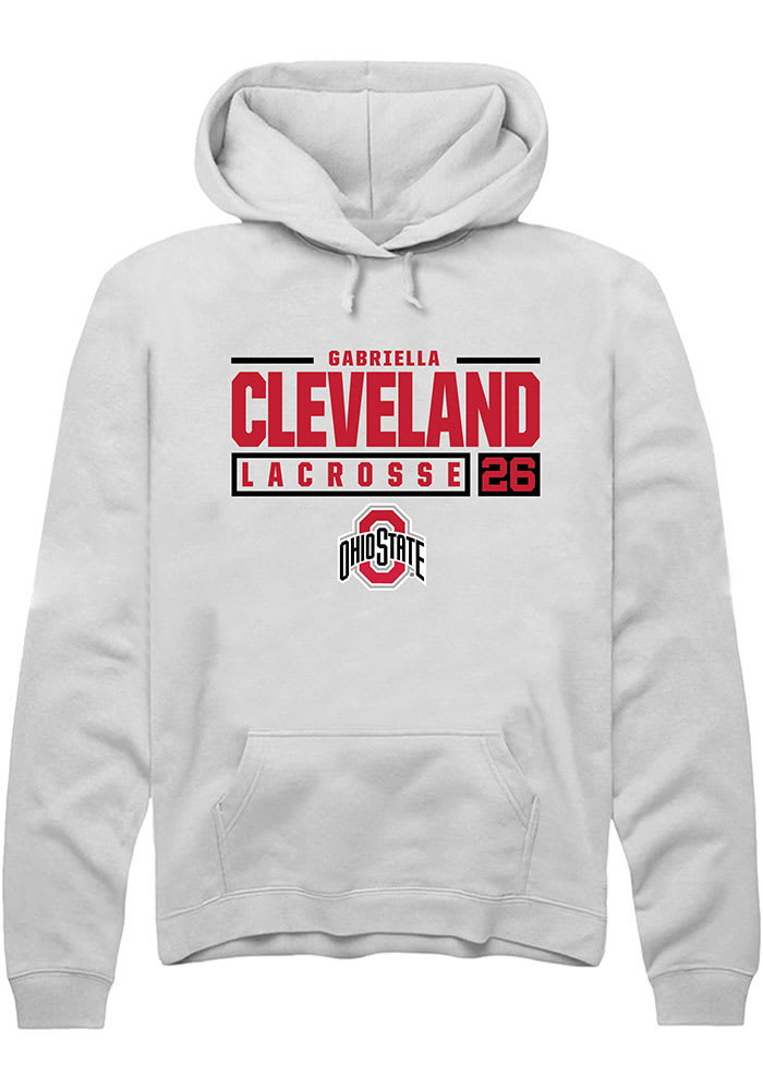 Gabriella Cleveland Rally Ohio State Buckeyes Mens NIL Stacked Box Long Sleeve Hoodie