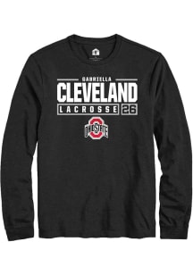 Gabriella Cleveland  Ohio State Buckeyes Black Rally NIL Stacked Box Long Sleeve T Shirt