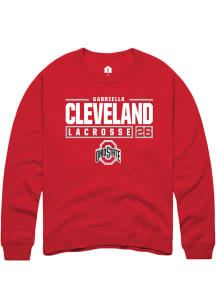 Gabriella Cleveland  Rally Ohio State Buckeyes Mens Red NIL Stacked Box Long Sleeve Crew Sweatsh..