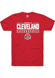 Gabriella Cleveland  Ohio State Buckeyes Red Rally NIL Stacked Box Short Sleeve T Shirt