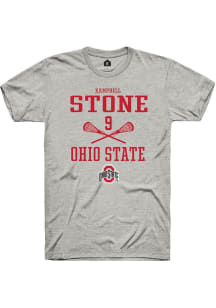 Kampbell Stone  Ohio State Buckeyes Ash Rally NIL Sport Icon Short Sleeve T Shirt