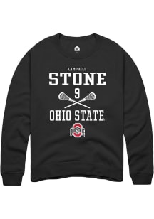 Kampbell Stone  Rally Ohio State Buckeyes Mens Black NIL Sport Icon Long Sleeve Crew Sweatshirt