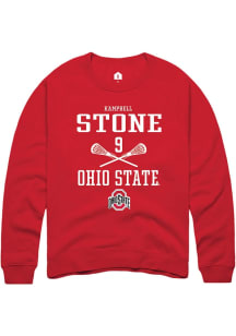 Kampbell Stone  Rally Ohio State Buckeyes Mens Red NIL Sport Icon Long Sleeve Crew Sweatshirt