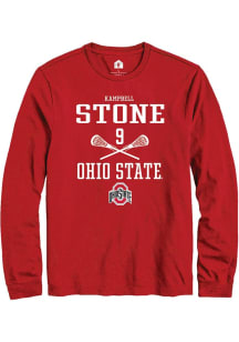 Kampbell Stone  Ohio State Buckeyes Red Rally NIL Sport Icon Long Sleeve T Shirt