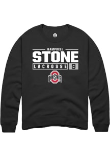 Kampbell Stone  Rally Ohio State Buckeyes Mens Black NIL Stacked Box Long Sleeve Crew Sweatshirt