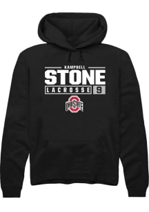 Kampbell Stone  Rally Ohio State Buckeyes Mens Black NIL Stacked Box Long Sleeve Hoodie