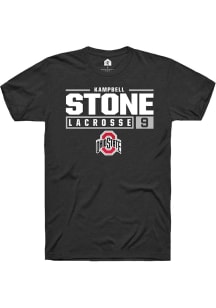 Kampbell Stone  Ohio State Buckeyes Black Rally NIL Stacked Box Short Sleeve T Shirt