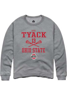 Kate Tyack  Rally Ohio State Buckeyes Mens Graphite NIL Sport Icon Long Sleeve Crew Sweatshirt