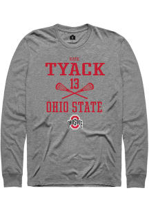 Kate Tyack  Ohio State Buckeyes Graphite Rally NIL Sport Icon Long Sleeve T Shirt