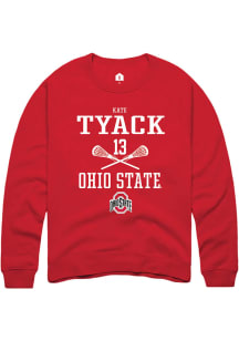 Kate Tyack  Rally Ohio State Buckeyes Mens Red NIL Sport Icon Long Sleeve Crew Sweatshirt