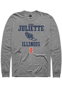 Shawn Juliette Rally Mens Graphite Illinois Fighting Illini NIL Sport Icon Track Tee