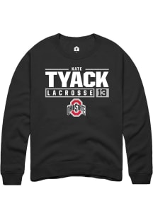 Kate Tyack  Rally Ohio State Buckeyes Mens Black NIL Stacked Box Long Sleeve Crew Sweatshirt