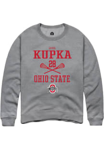 Lexie Kupka  Rally Ohio State Buckeyes Mens Graphite NIL Sport Icon Long Sleeve Crew Sweatshirt