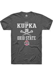 Lexie Kupka  Ohio State Buckeyes Dark Grey Rally NIL Sport Icon Short Sleeve T Shirt