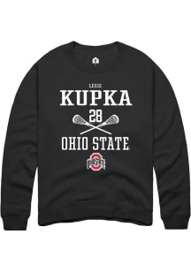 Lexie Kupka  Rally Ohio State Buckeyes Mens Black NIL Sport Icon Long Sleeve Crew Sweatshirt