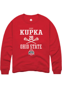 Lexie Kupka  Rally Ohio State Buckeyes Mens Red NIL Sport Icon Long Sleeve Crew Sweatshirt