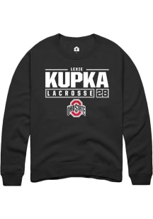 Lexie Kupka  Rally Ohio State Buckeyes Mens Black NIL Stacked Box Long Sleeve Crew Sweatshirt