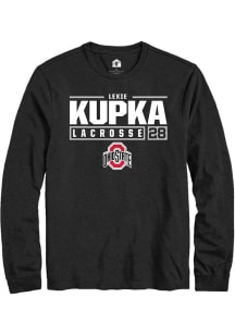 Lexie Kupka  Ohio State Buckeyes Black Rally NIL Stacked Box Long Sleeve T Shirt