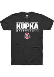 Lexie Kupka  Ohio State Buckeyes Black Rally NIL Stacked Box Short Sleeve T Shirt