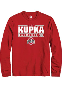 Lexie Kupka  Ohio State Buckeyes Red Rally NIL Stacked Box Long Sleeve T Shirt