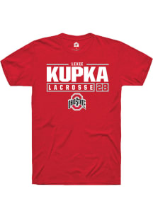 Lexie Kupka  Ohio State Buckeyes Red Rally NIL Stacked Box Short Sleeve T Shirt