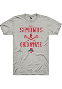 Maeve Simonds  Ohio State Buckeyes Ash Rally NIL Sport Icon Short Sleeve T Shirt