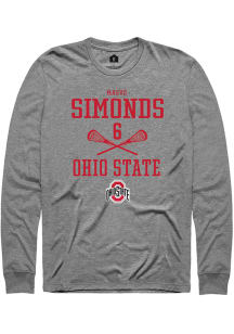 Maeve Simonds  Ohio State Buckeyes Graphite Rally NIL Sport Icon Long Sleeve T Shirt