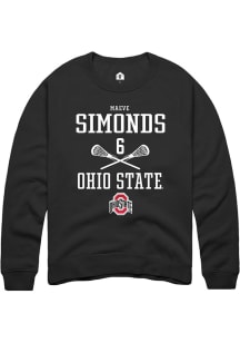 Maeve Simonds  Rally Ohio State Buckeyes Mens Black NIL Sport Icon Long Sleeve Crew Sweatshirt