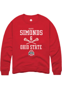 Maeve Simonds  Rally Ohio State Buckeyes Mens Red NIL Sport Icon Long Sleeve Crew Sweatshirt