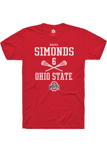 Maeve Simonds  Ohio State Buckeyes Red Rally NIL Sport Icon Short Sleeve T Shirt