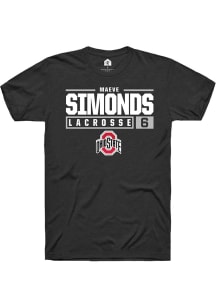 Maeve Simonds  Ohio State Buckeyes Black Rally NIL Stacked Box Short Sleeve T Shirt