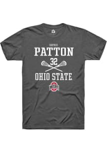 Sophie Patton  Ohio State Buckeyes Dark Grey Rally NIL Sport Icon Short Sleeve T Shirt