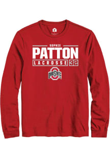 Sophie Patton  Ohio State Buckeyes Red Rally NIL Stacked Box Long Sleeve T Shirt