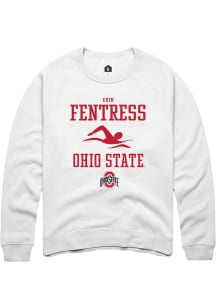 Erin Fentress  Rally Ohio State Buckeyes Mens White NIL Sport Icon Long Sleeve Crew Sweatshirt