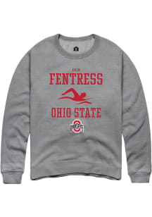 Erin Fentress  Rally Ohio State Buckeyes Mens Graphite NIL Sport Icon Long Sleeve Crew Sweatshir..