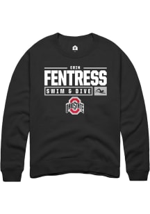 Erin Fentress  Rally Ohio State Buckeyes Mens Black NIL Stacked Box Long Sleeve Crew Sweatshirt