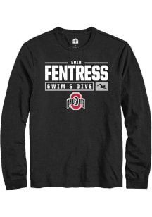 Erin Fentress  Ohio State Buckeyes Black Rally NIL Stacked Box Long Sleeve T Shirt