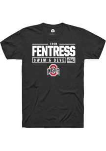 Erin Fentress  Ohio State Buckeyes Black Rally NIL Stacked Box Short Sleeve T Shirt