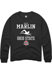 Krista Marlin  Rally Ohio State Buckeyes Mens Black NIL Sport Icon Long Sleeve Crew Sweatshirt