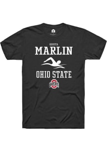 Krista Marlin  Ohio State Buckeyes Black Rally NIL Sport Icon Short Sleeve T Shirt