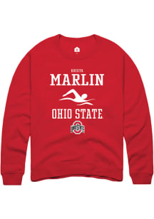 Krista Marlin  Rally Ohio State Buckeyes Mens Red NIL Sport Icon Long Sleeve Crew Sweatshirt