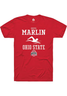 Krista Marlin  Ohio State Buckeyes Red Rally NIL Sport Icon Short Sleeve T Shirt