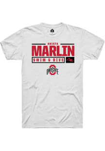 Krista Marlin  Ohio State Buckeyes White Rally NIL Stacked Box Short Sleeve T Shirt