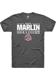 Krista Marlin  Ohio State Buckeyes Dark Grey Rally NIL Stacked Box Short Sleeve T Shirt