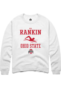 Mia Rankin  Rally Ohio State Buckeyes Mens White NIL Sport Icon Long Sleeve Crew Sweatshirt