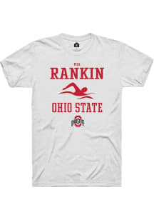 Mia Rankin  Ohio State Buckeyes White Rally NIL Sport Icon Short Sleeve T Shirt