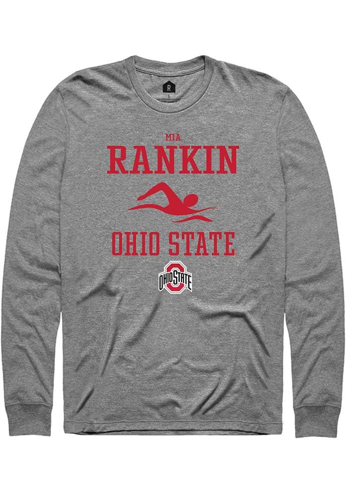 Mia Rankin  Ohio State Buckeyes Graphite Rally NIL Sport Icon Long Sleeve T Shirt